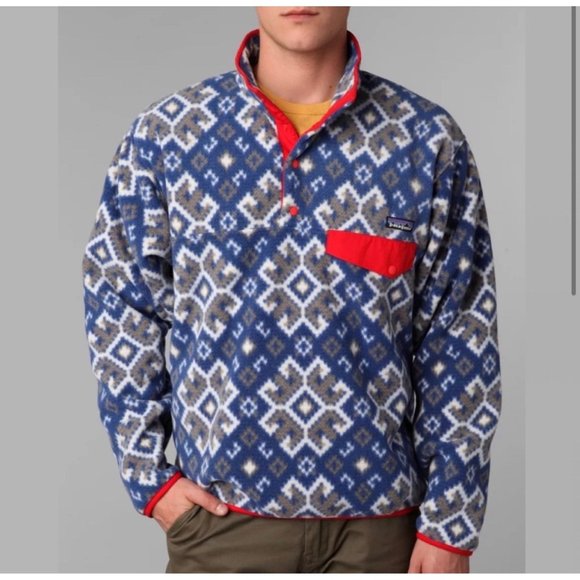 Patagonia Other - Patagonia Synchilla Jacket Men’s Medium Aurora Channel Blue RARE